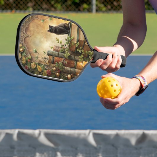 Betoverde Zwarte Kat Bibliotheek Pickleball Paddle (Insitu)