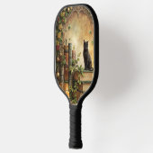 Betoverde Zwarte Kat Bibliotheek Pickleball Paddle (Links)