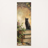 Betoverde Zwarte Kat Bibliotheek Yogamat (Voorkant)