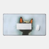 Betoverde zwarte kat bureaumat (Keyboard & Muis)