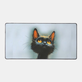 Betoverde zwarte kat bureaumat