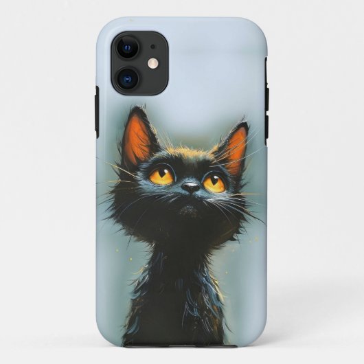Betoverde zwarte kat Case-Mate iPhone case (Achterkant)