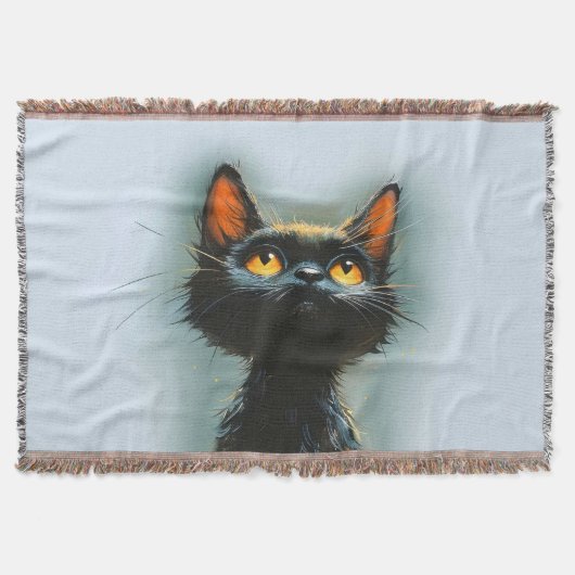 Betoverde zwarte kat deken (Voorkant)