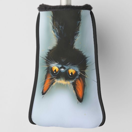 Betoverde zwarte kat golfheadcover (Draai 90)