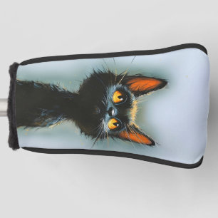 Betoverde zwarte kat golfheadcover