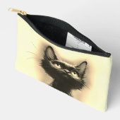 Betoverde Zwarte Kat Gouden Etui (Open)