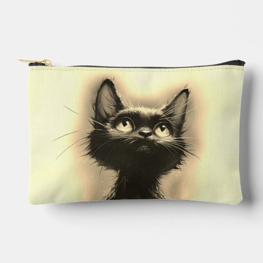Betoverde Zwarte Kat Gouden Etui (Voorkant)