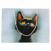 Betoverde zwarte kat groot cadeauzakje (Achterkant)