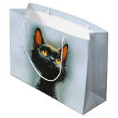 Betoverde zwarte kat groot cadeauzakje (Achterkant Gekanteld)