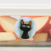 Betoverde zwarte kat labels (Aangebracht)