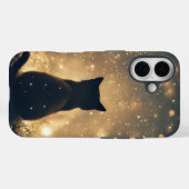 Betoverde Zwarte Kat Met Vuurvliegjes Kunstwerk Case-Mate iPhone Case (Achterkant (horizontaal))
