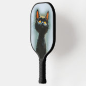 Betoverde zwarte kat pickleball paddle (Links)