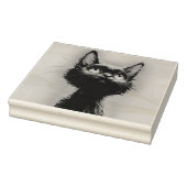 Betoverde zwarte kat rubberstempel (Stempel)