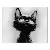 Betoverde zwarte kat rubberstempel (Afrduk)