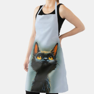 Betoverde zwarte kat schort