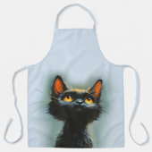 Betoverde zwarte kat schort (Voorkant)