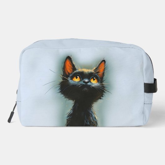 Betoverde zwarte kat toilettasje (Achterkant)