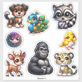 Betoverend 3D Animal Kingdom Sticker Collectie