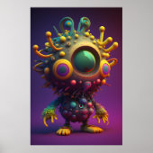 Betoverend 3D kleurrijk karakter Poster (Voorkant)