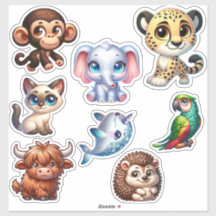 Betoverend 3D Wildlife Sticker Collectie