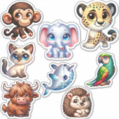 Betoverend 3D Wildlife Sticker Collectie (Voorkant)