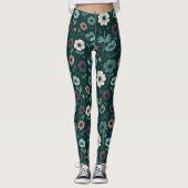 betoverend anemoonpatroon leggings (Voorkant)