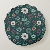 betoverend anemoonpatroon rond kussen (Achterkant)