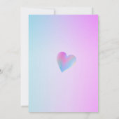 Betoverend blauw & roze vlinder Baby shower Kaart (Achterkant)