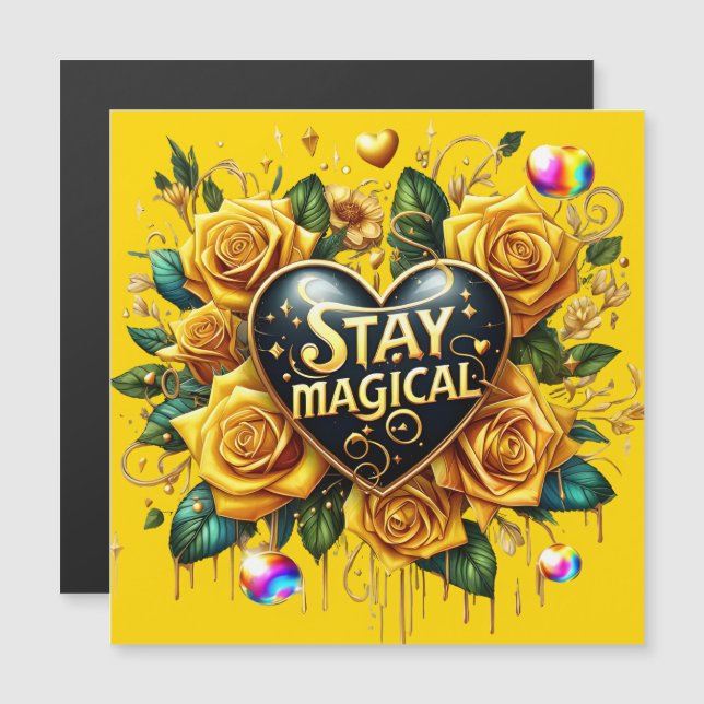 Betoverend boeket van gouden Rozen en hart (Voorkant / Achterkant)