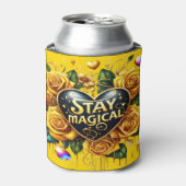 Betoverend boeket van gouden Rozen en hart Blikjeskoeler (Blikje Voorkant)