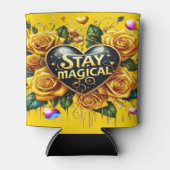 Betoverend boeket van gouden Rozen en hart Blikjeskoeler (Voorkant)