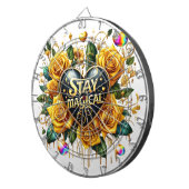Betoverend boeket van gouden Rozen en hart Dartbord (Voorkant Rechts)
