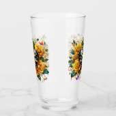 Betoverend boeket van gouden Rozen en hart Glas (Links)