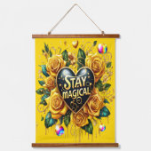 Betoverend boeket van gouden Rozen en hart Hangend Wandkleed (Voorkant)