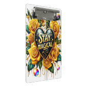 Betoverend boeket van gouden Rozen en hart Mini Klembord (Schuin)