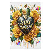 Betoverend boeket van gouden Rozen en hart Mini Klembord (Achterkant)