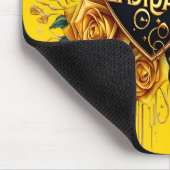 Betoverend boeket van gouden Rozen en hart Muismat (Hoek)