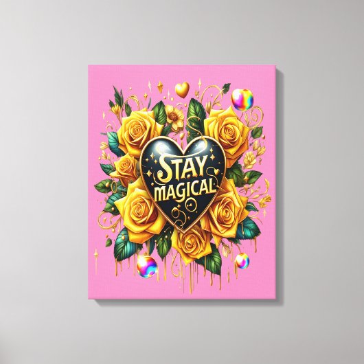 Betoverend boeket van gouden Rozen en hoor 16x20 Canvas Afdruk (Voorkant)