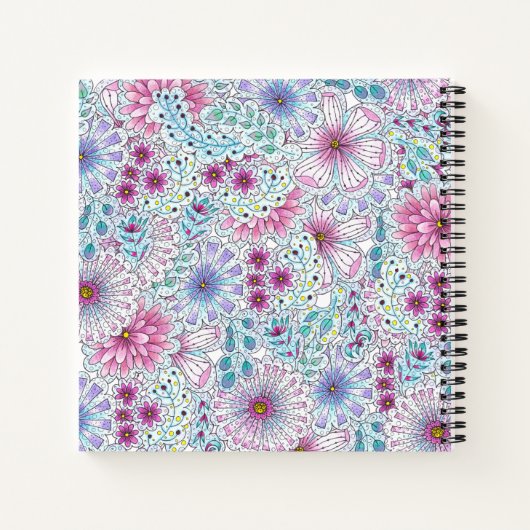 Betoverend Bohemian Meadow Flowers Baby shower Notitieboek (Achterkant)