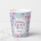 Betoverend Bohemian Meadow Flowers Baby shower Papieren Bekers (Voorkant)