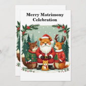 Betoverend Bos Kerstmis Kaart (Voorkant / Achterkant)