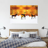 Betoverend Bostrio: Oosterse hertenkunst Canvas Afdruk (Insitu (Slaapkamer))
