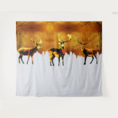 Betoverend Bostrio: Oosterse hertenkunst Wandkleed (Voorkant (horizontaal))
