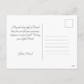 Betoverend Diwali Delight met blauwe Peacock🦚 Feestdagenkaart (Achterkant)