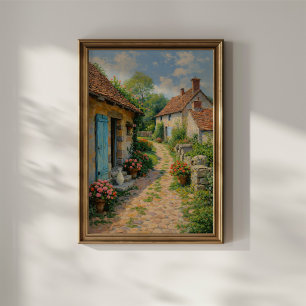 Betoverend Dorpshuisje Pad Poster