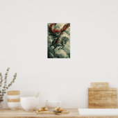 Betoverend Dragon Rider Fantasy Poster (Keuken)