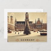 Betoverend Duits kerstontwerp – nostalgisch Feestdagenkaart (Voorkant / Achterkant)