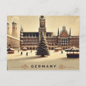 Betoverend Duits kerstontwerp – nostalgisch Feestdagenkaart (Voorkant)