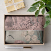 Betoverend, Elegant Vrouw, Flamingo & Bloemen Tissuepapier (Geschenk)