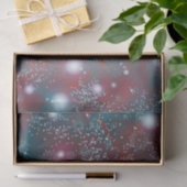 Betoverend Feestelijk Rood en Blauw Winter Wonderl Tissuepapier (Geschenk)